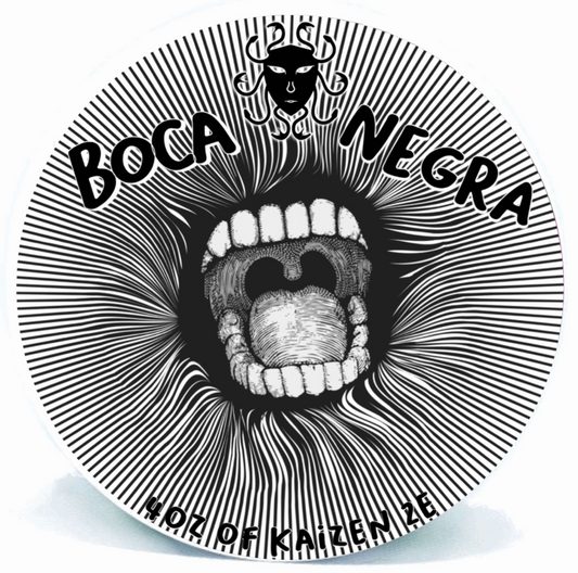 Boca Negra shaving soap inspired by Orto Parisi Boccanera.  Chocolate, ginger, pepper, woods