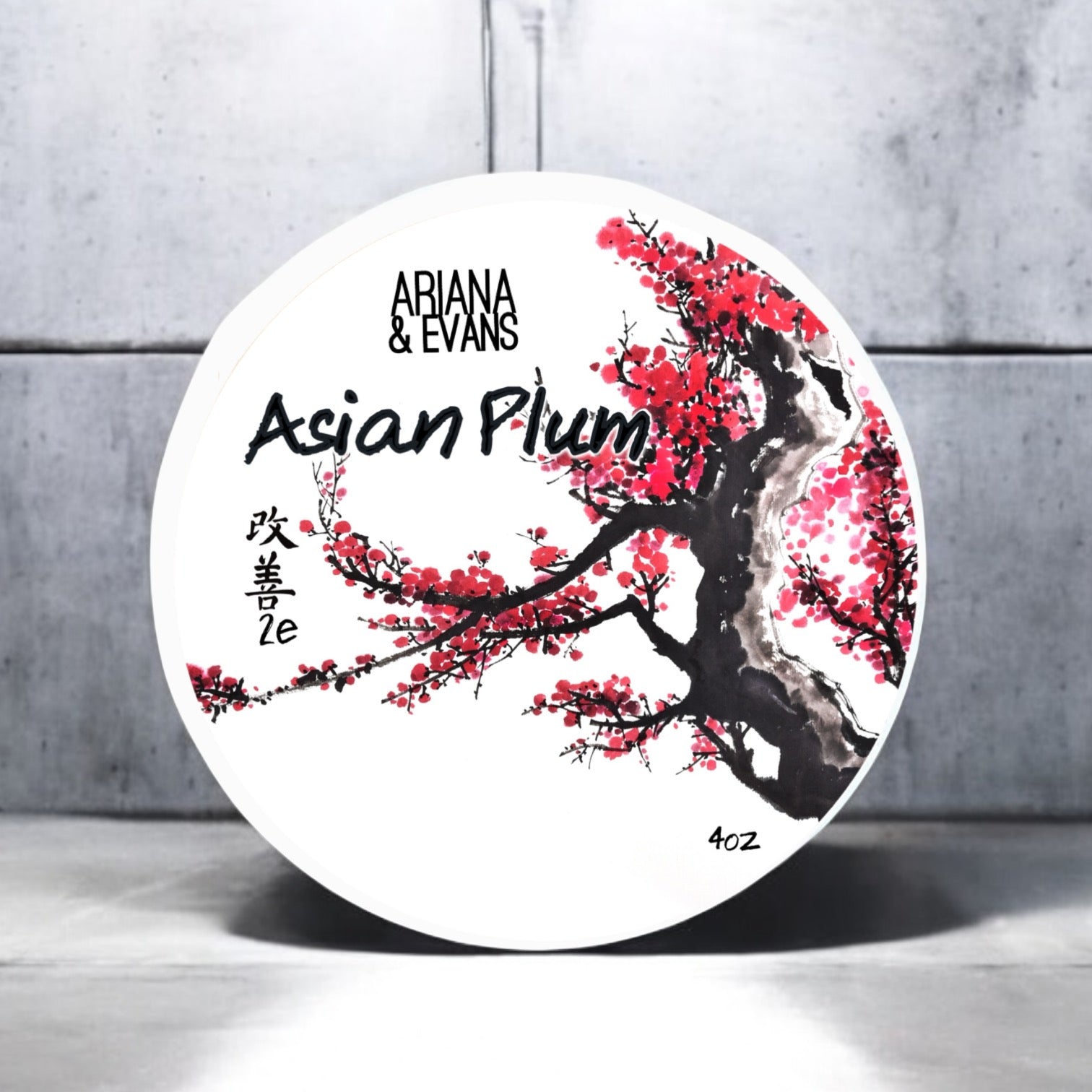 Asian Plum Shaving Soap by Ariana & Evans. Exotic Plum, Tobacco & Woods scent