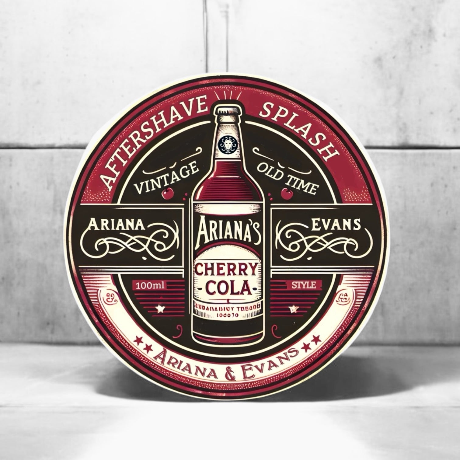 Cherry Cola Shaving Cream by Ariana & Evans. Old Time Cherry & Cola efervescent scent