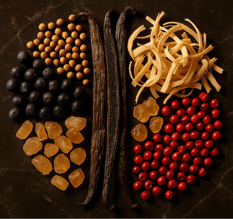 ingredients pictured used to create venille vendetta