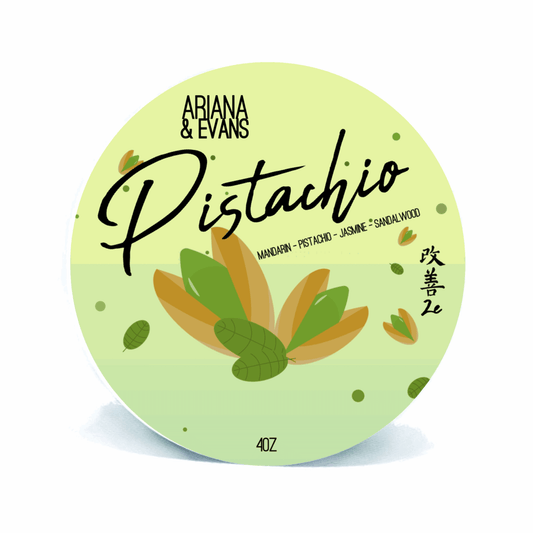 Pistachio Shaving Soap by Ariana & Evans. Amazing performance in this shave soap