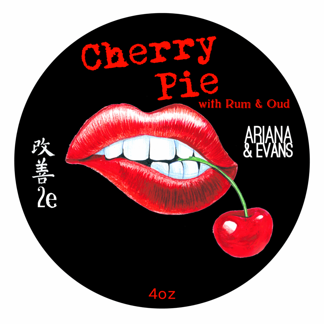 Cherry Pie Shaving Soap in K2e with emu oil