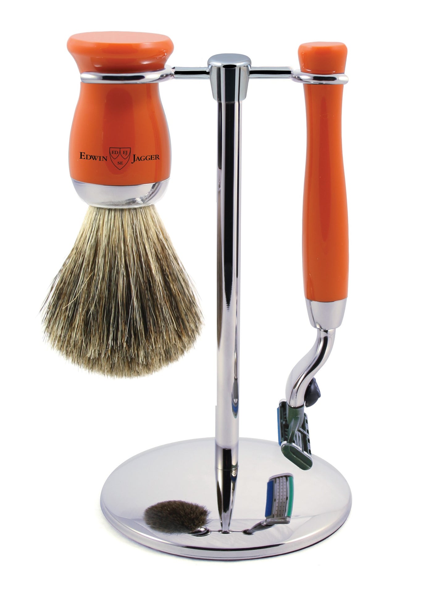 Edwin Jagger 3 Piece Gillette MACH 3 Shaving Set - Orange